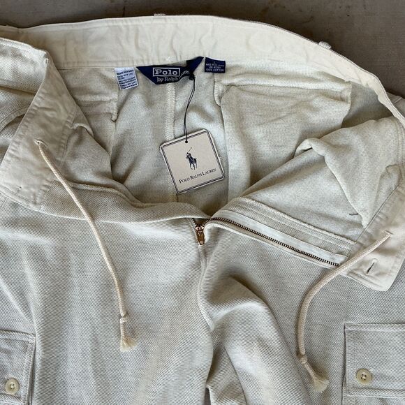 Vintage Polo Ralph Lauren Country Cargo Sweat Casual Pants Mens Size L Stone NEW - Picture 6 of 13